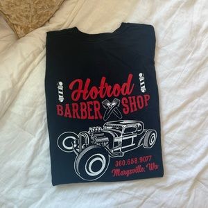 Classic cars mens T-shirt red and Black car show hot rod barber shop Washington